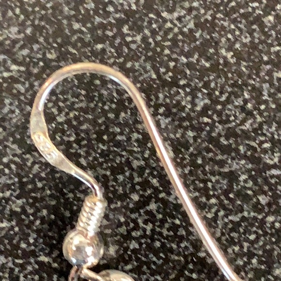 Sterling Silver Etched Drop Earrings - Picture 2 of 3